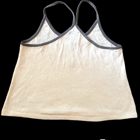 Wet Seal Bull Head Skull Patterned Crop Too Lace Knit Razor Cami Back - Picture 5 of 7